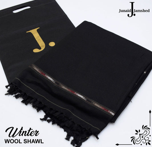 Gents Wool Shawl-Black